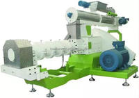 Nouvelle machine extrudeuse de granulés d'aliments pour volailles, bétail et porcs, haute productivité 1 tonne/h, en acier inoxydable, moteur électrique