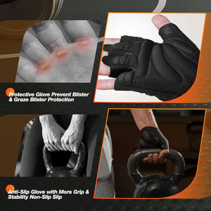 Guantes Deportivos Unisex de Alta Calidad, Medios Dedos, Protección para Ciclismo al Aire Libre, Antideslizantes, para Levantamiento de Pesas, Ejercicio, Entrenamiento Deportivo - Product Image 4