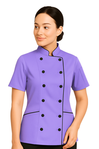 Abrigo de Chef de manga corta para mujer, uniforme culinario profesional para servicio de comida, restaurante y Bar, Catering, hornear - Product Image 6