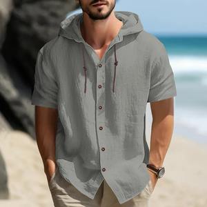 2025 verano hombres deportes viaje ocio manga corta sudadera moda versátil Sudadera con capucha camiseta moda ajuste suelto - Product Image 5