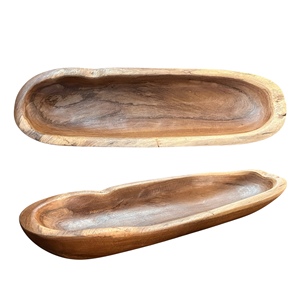 WTH028 teak root <b>dinnerware</b> set: handcrafted solid wood, antique natural finish, perfect for elegant home decoration and dining - Product Image 1