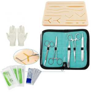 Kit de pratique de suture chirurgicale pour étudiants en médecine Source d'alimentation manuelle comprenant un tampon de suture et des instruments de formation - Product Image 4