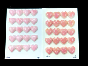 Concha de Caracol Rosa Natural de Alta Calidad, Concha de Caracol Rosa Hecha a Mano, Cabujones de Corazón de Concha de Caracol Rosa, Ópalo Rosa - Product Image 2