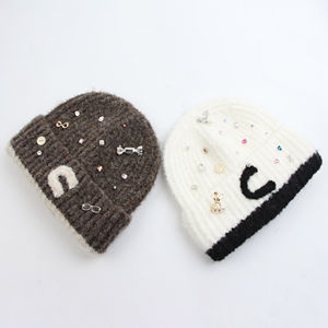 Bonne qualité Nouvelle arrivée Meilleur prix Bonnet d'hiver Bonnet Impression de logo personnalisé Jacquard 100% laine Bonnet imperméable - Product Image 4