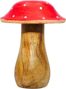 Juego de 2 setas de madera de mango, setas decorativas con diferentes cabezas de setas, lunares rojos y blancos - Product Image 5