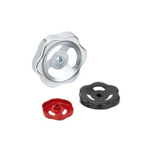 K1661 แผ่นเหล็กแฮนด์วีล, ทรงสี่เหลี่ยม V=8, D1=69, เหล็กสีดำ RAL9005 - Product Image 2