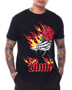 เสื้อยืดผู้ชายกันหดไหล่โอเวอร์ไซส์พิมพ์ลายด้านหน้าดีไซน์ว่างเปล่าคุณภาพสูง - Product Image 6