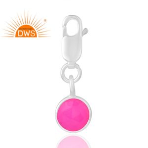 Meilleure vente 925 argent Sterling naturel rose calcédoine pierre précieuse pendentif bijoux personnalisés pour les femmes cadeau pour elle - Product Image 1