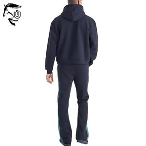 Hommes pour Puff Print Logo Stacked Sets Pantalon évasé deux pièces et survêtements à capuche Survêtement 100% coton grande taille - Product Image 5