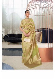Beautiful <b>Organza</b> Hand-loom Weaving Sari - Product Image 6