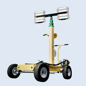 Moonlightia Pro Cart Menara Lampu Seluler Mesin Diesel 1200W dengan Generator 10KW Pabrikan Tiongkok