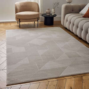 Juego de Alfombras Abstractas Color Beige Carmel Serie 6000 - Product Image 3