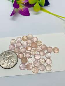 Morganite rose pâle, cabochon, pierre précieuse naturelle, qualité rare, certifiée par un tiers, sélectionnée pour la création de bijoux élégants - Product Image 3