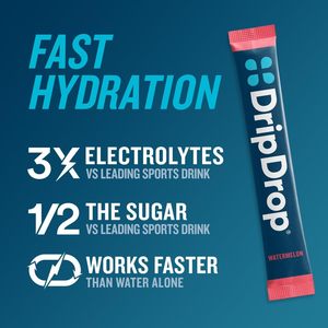 DripDrop Hydration Packets - Watermelon - Single Serve <b>Electrolytes</b> <b>Powder</b> Drink Mix 32 Sticks - Product Image 2