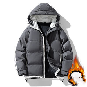Veste d'hiver pour homme à capuche en coton rembourré décontractée pour l'extérieur avec logo personnalisé OEM - Product Image 2