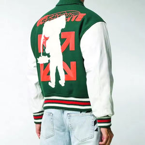 Nueva chaqueta universitaria profesional para hombre, ropa informal y deportiva ligera de Letterman recortada fabricada en fábrica para hombre - Product Image 3