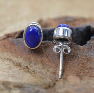 925เงินสเตอร์ลิงเครื่องประดับอัญมณี lapis ต่างหูทำด้วยมือเงินสไตล์ Boho เครื่องประดับสำหรับผู้หญิงของขวัญแต่งงาน - Product Image 2