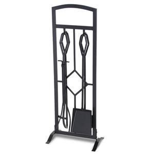 Classic hearthside iron fire <b>tools</b> <b>set</b> for antique themed homes with practical usage and decorative appeal - Product Image 6