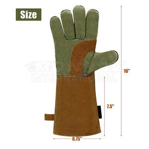 Guantes de soldadura de desgaste protector Ropa de hombre Algodón de soldadura Hecho en guantes de soldadura de alta calidad para hombres - Product Image 4