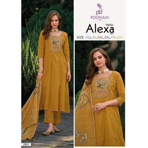 Presenting <strong>New</strong> Cotton Chikan Work &amp; Handwork <strong>Neck</strong> With Digital Printed <strong>Kurta</strong> Set With Inner Indian Pakistani Ethnic Clothing