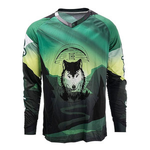 Maillot de motocross tout temps conçu pour l'enduro sur terre, imprimé résistant à la décoloration, style graphique audacieux - Product Image 3