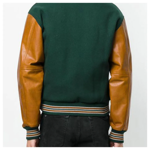 Chaquetas Varsity de Invierno de Lona de Alta Calidad con Diseño Personalizado al por Mayor, Chaqueta Universitaria con Cuello Alto de Lana y Letras - Product Image 3