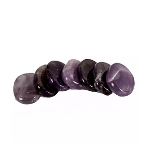 Palma plana de alta calidad, amatista, Palma plana, piedras preciosas de cristal caídas, piedra natural, forma plana, piedra de bolsillo, protección, mayorista - Product Image 4