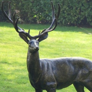 Decoración de jardín al aire libre, esculturas de Metal de alta calidad de tamaño natural, estatuas de ciervos de bronce - Product Image 2