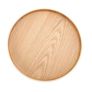 Plateau de fruits en bois populaire assiette à dîner plateau de petit déjeuner en bois sain assiette de service avec poignée - Product Image 1