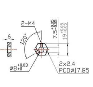 Tuercas pequeñas de 20 mm para frenos magnéticos de scooters de movilidad, hechas en Taiwán - Product Image 3