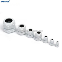Passe-câble en nylon noir YAONAN PG7, étanche IP68, connecteur d'entrée de câble en plastique -40 ℃ ~100 ℃   Câblage pour machines d'extérieur
