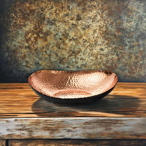 ชามทองแดงบริสุทธิ์ชามทองแดงสำหรับงานหัตถกรรมโบราณแบบโบราณชามทองแดงใช้ตี - Product Image 3