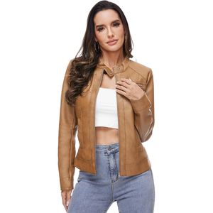 New Arrivals Women Outdoor Leather <b>Jackets</b> Waterproof High Quality Ladies Winter Leather <b>Jackets</b> - Product Image 4