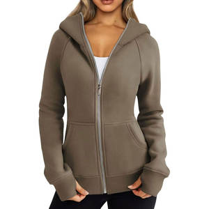womens oversized long sleeve hoodie custom cotton fleece pullover streetwear fashion - Product Image 2