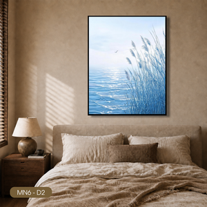 Peinture murale HALO Luxury Pampas Grass Mirror Art 3D abstraite texturée, décoration intérieure, fabricant vietnamien OEM ODM - Product Image 2