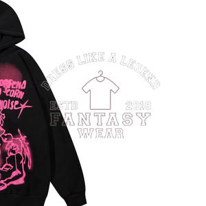 Sudadera con Capucha para Hombre de Talla Grande FANTASY WEAR OEM, Estilo Country, Hombros Caídos, Manga Larga, Color Sólido, Casual, Oversize - Product Image 2