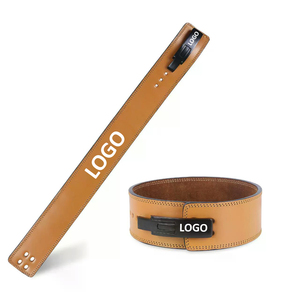 เข็มขัดยกน้ำหนักหนังวัวแบบปรับแต่งโลโก้ได้ - Product Image 3