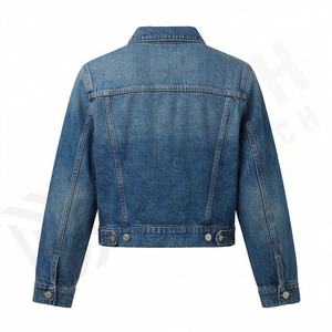 Veste en jean lavée à manches longues slim de haute qualité personnalisée pour femmes Automne Hiver Nouveau style Mode élégante Vêtement - Product Image 2