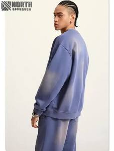 Vente en gros Sweat-shirts à fermeture éclair légers à capuche respirants d'hiver pour hommes Ensemble short coupe-vent 100% survêtement en coton - Product Image 3