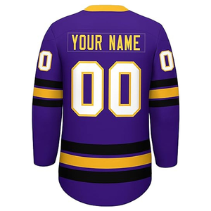 2024 sublimación bordada manga larga venta al por mayor personalizado OEM 100% poliéster personalizado hombre hockey sobre hielo Jersey para la venta personalizada - Product Image 5