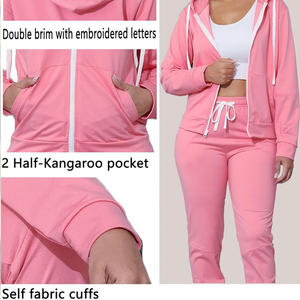 Conjunto de chándal OEM para mujer con impresión personalizada de tela suave y cómoda y opciones de ropa de moda de etiqueta privada - Product Image 4