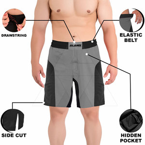 Shorts de Jiu Jitsu MMA en Polyester à Coupe Ample et Matériel Durable, Vente Chaude, Shorts de MMA pour Hommes - Product Image 6