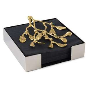 Servilletas de peso de hoja de oro fundido, caja de exhibición, bandeja organizadora de pañuelos de Metal, pieza central, mesa de artículos, soporte decorativo de pañuelos de Metal - Product Image 1