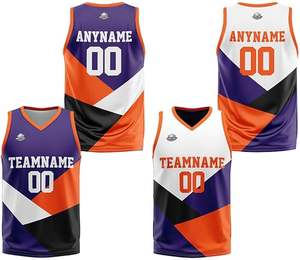 Personalizado Reversible Baloncesto Jersey Pantalones Cortos Uniformes Poliéster Uniformes Impreso Logo Alta Calidad Uniforme Ropa Deportiva industria - Product Image 2