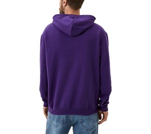 Sweat-shirt à capuche pour homme, violet, coupe classique, en molleton de coton, décontracté, avec poche, pour l'automne - Product Image 3