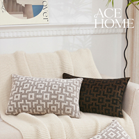 Housses de coussin en velours jacquard de luxe, plusieurs motifs jacquard, vente en gros, super douces, pour canapé, oreillers décoratifs, multiples