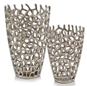 Florero de suelo de aluminio y Metal de diseño moderno personalizable de alta calidad, mesa decorativa para interiores o exteriores - Product Image 4