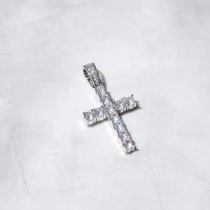 Collar de plata 925 en forma de T para hombre, colgante de Cruz de diamante de moissanita brillante en estilo Hip Hop, estilo de encanto de moda - Product Image 5