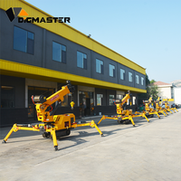 Grue araignée compacte DigMaster pour espaces étroits, mini-grue hydraulique télescopique avec stabilisateurs, alimentation essence/électrique, capacité de levage 6,5 m