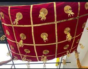 Terciopelo nupcial entrada Chadar kaleera boda Chaddar tradicional indio/pakistaní nupcial entrada decoración Punjabi/Bodas de Bollywood - Product Image 3